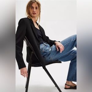 Free People Single Breasted Suit Blazer